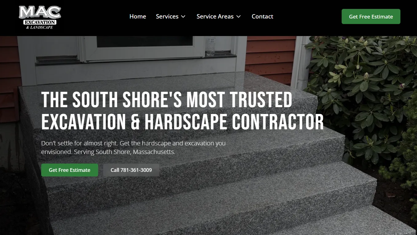 MAC Excavation & Landscape website