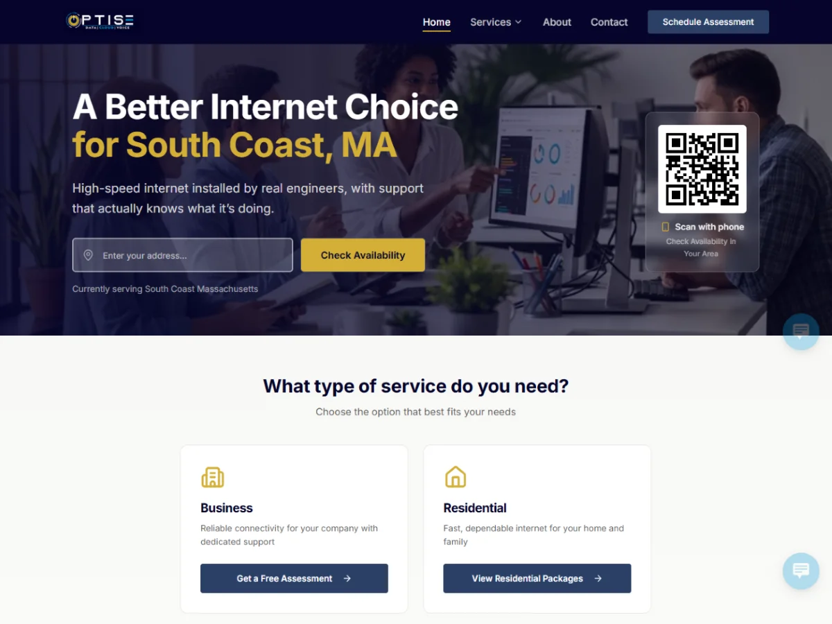 Optise website