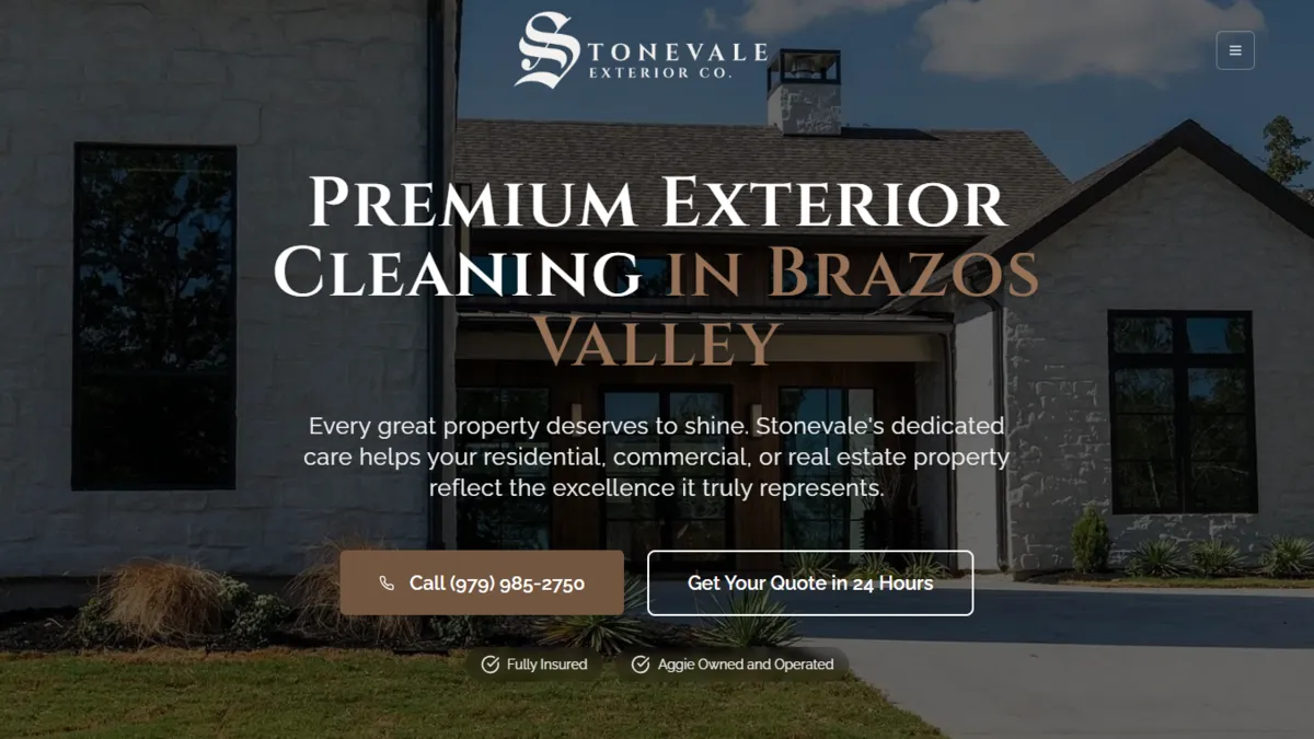 Stonevale Exterior website