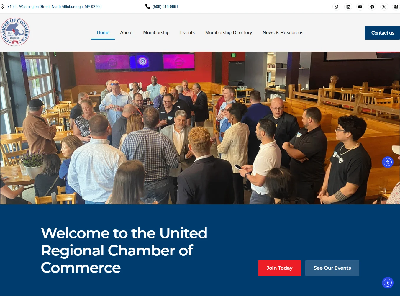 United Regional Chamber of Commerce website design